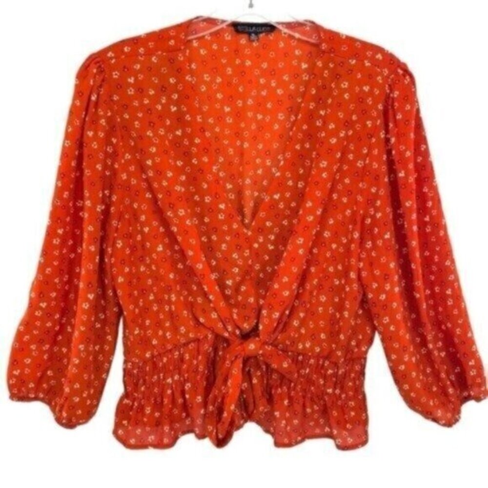 Stella Luce Floral Peplum Blouse